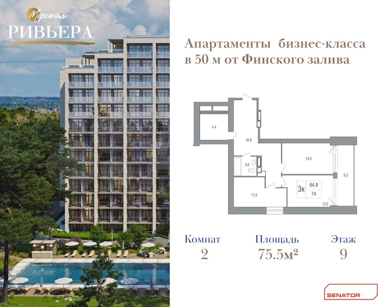 Купить 3-комнатную квартиру