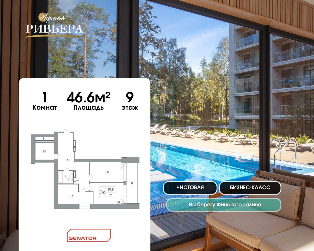 Купить 1-комнатную квартиру