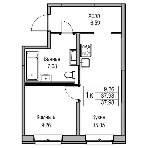 Купить 1-комнатную квартиру