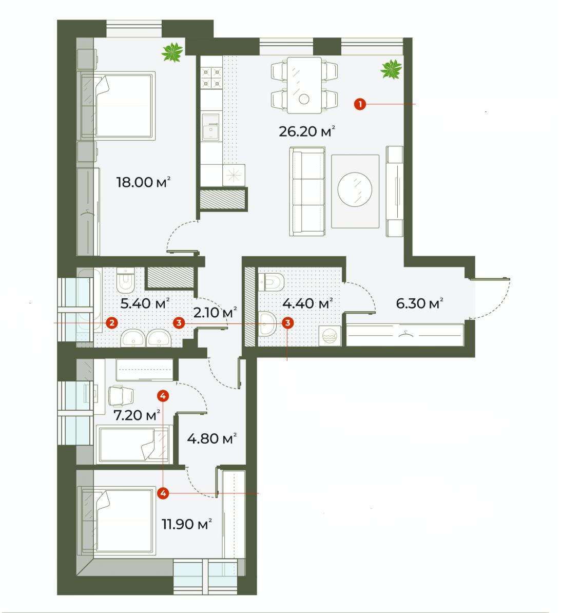 Купить 2-комнатную квартиру