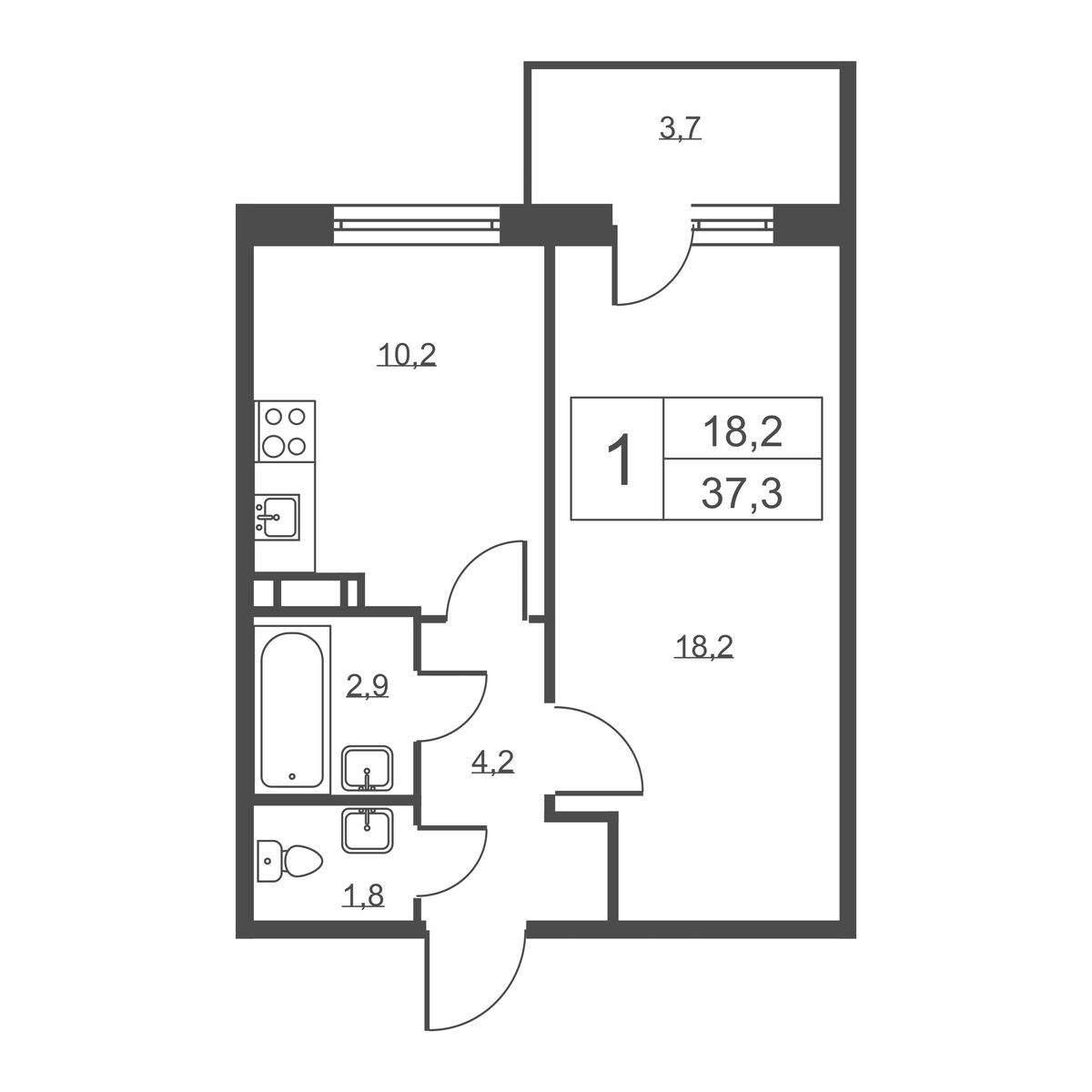 Купить 1-комнатную квартиру