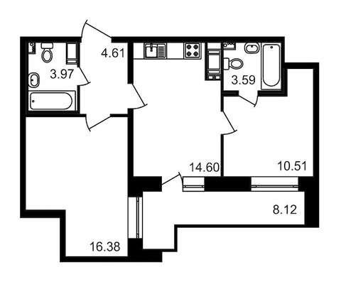 Купить 2-комнатную квартиру