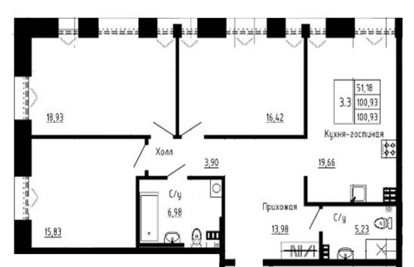 Купить 3-комнатную квартиру